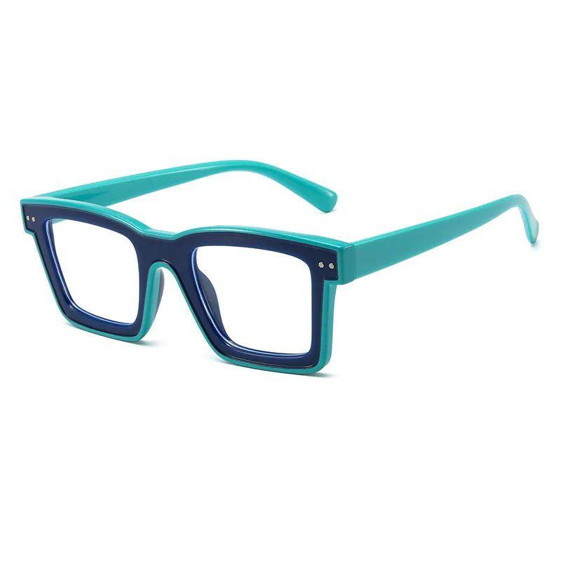 Trendy Square Candy-Colored Anti-Blue Light Glasses with Stylish Frames - Lucid Fantasy 