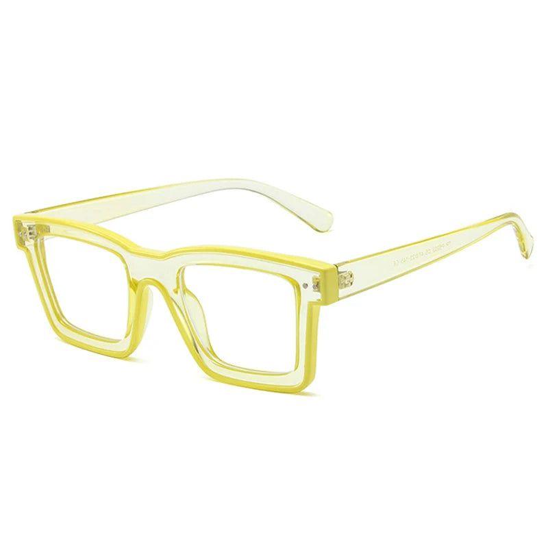 Trendy Square Candy-Colored Anti-Blue Light Glasses with Stylish Frames - Lucid Fantasy 