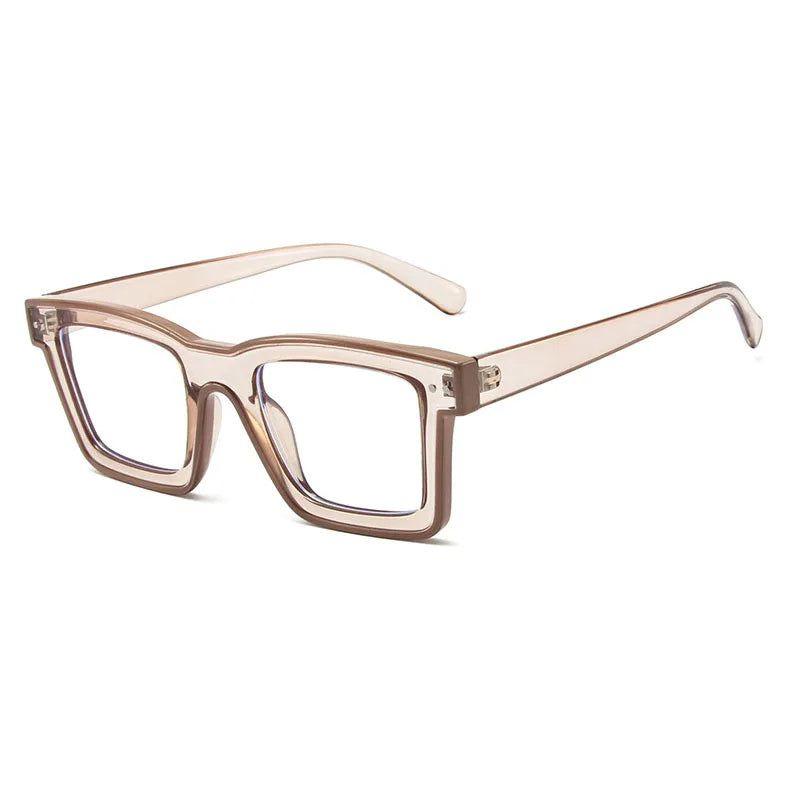 Trendy Square Candy-Colored Anti-Blue Light Glasses with Stylish Frames - Lucid Fantasy 