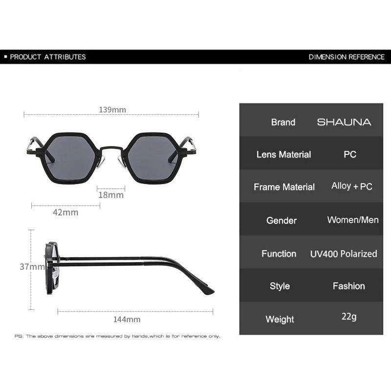 Urban Retro Polygon Square Sunglasses with UV400 Protection - Fashionable Eyewear for Trendsetters - Lucid Fantasy 