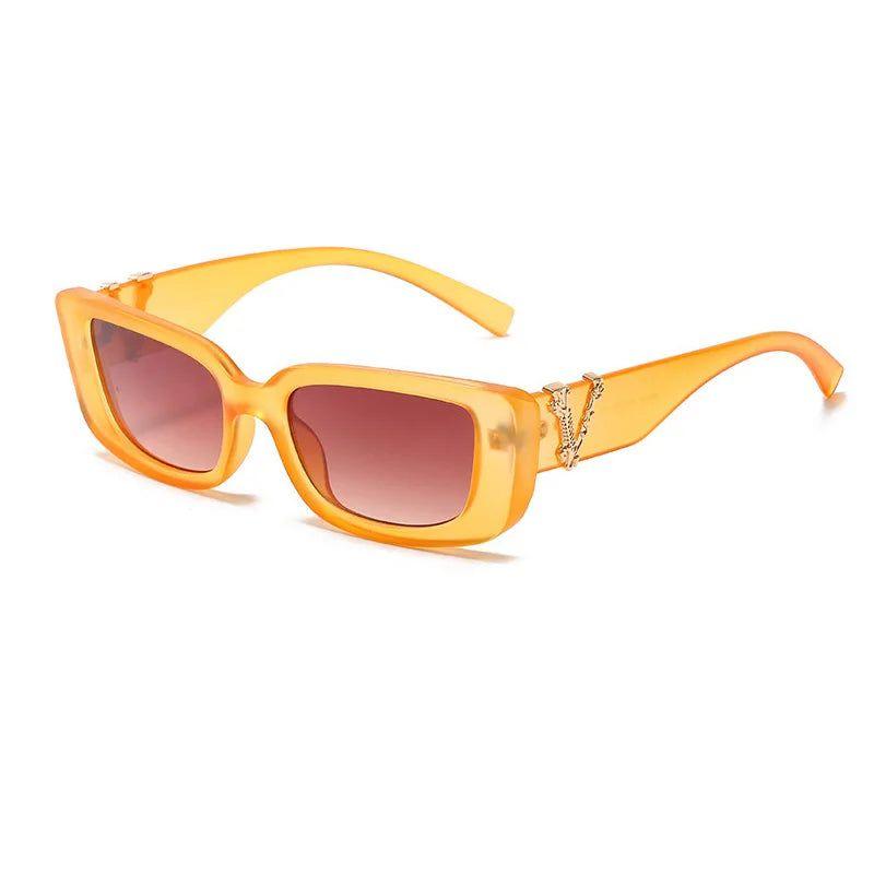 Vibrant Gradient Retro Rectangle Sunglasses with UV400 Protection - Lucid Fantasy 