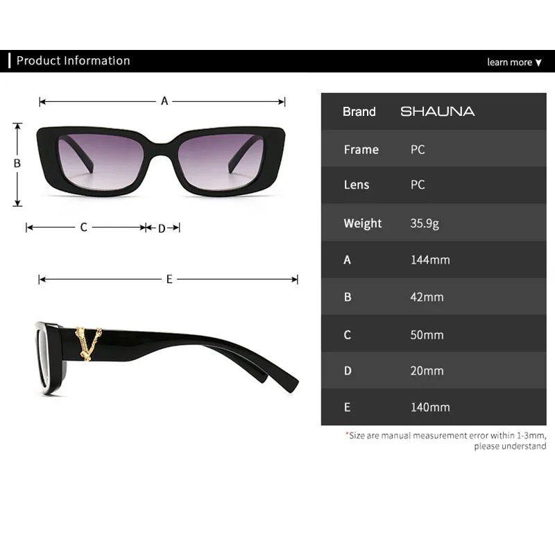 Vibrant Gradient Retro Rectangle Sunglasses with UV400 Protection - Lucid Fantasy 