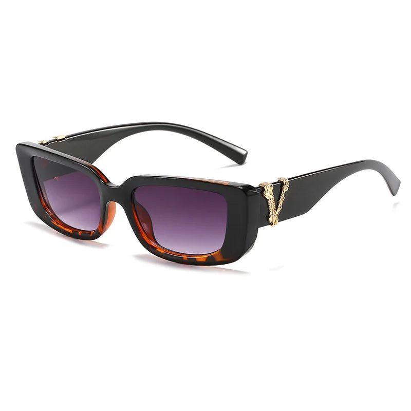 Vibrant Gradient Retro Rectangle Sunglasses with UV400 Protection - Lucid Fantasy 