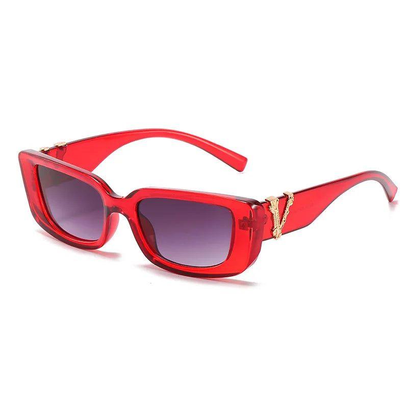 Vibrant Gradient Retro Rectangle Sunglasses with UV400 Protection - Lucid Fantasy 