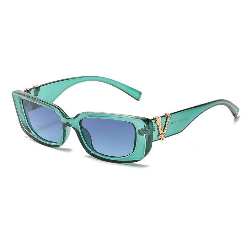 Vibrant Gradient Retro Rectangle Sunglasses with UV400 Protection - Lucid Fantasy 