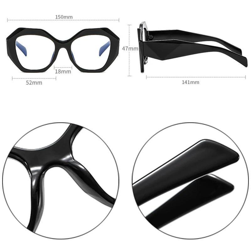 Vibrant Retro Cat Eye Glasses with Anti-Blue Light Protection and Spring Hinges - Lucid Fantasy 