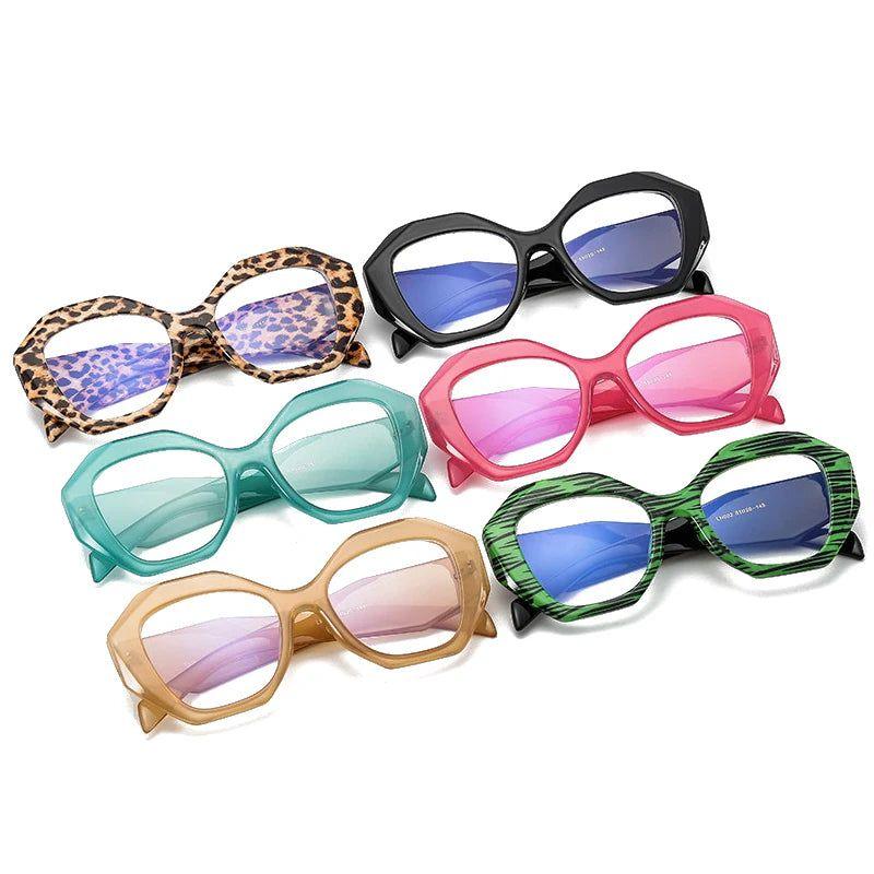 Vibrant Retro Cat Eye Glasses with Anti-Blue Light Protection and Spring Hinges - Lucid Fantasy 