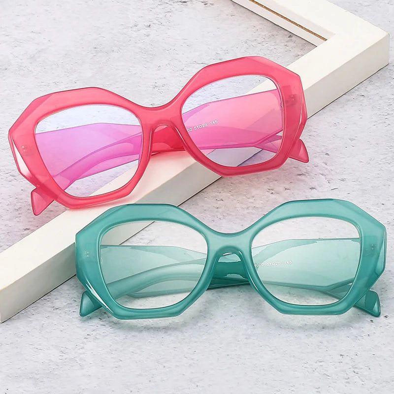 Vibrant Retro Cat Eye Glasses with Anti-Blue Light Protection and Spring Hinges - Lucid Fantasy 