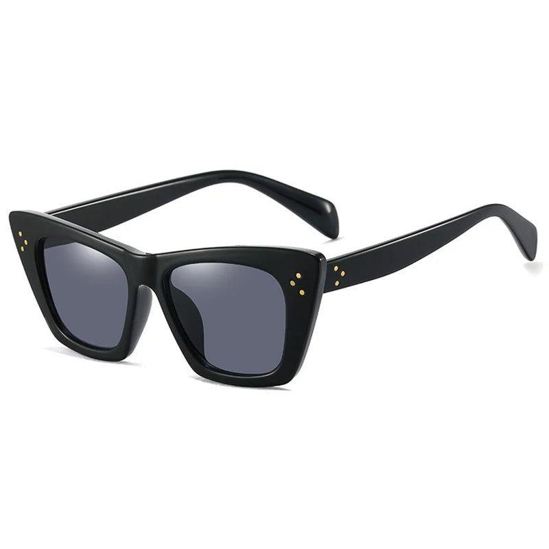 Vibrant Retro Cat Eye Sunglasses with Stylish Rivets and UV400 Protection - Lucid Fantasy 