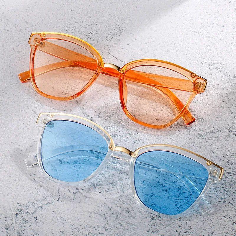 Vibrant Retro Cat Eye Sunglasses with UV400 Protection - Lucid Fantasy 