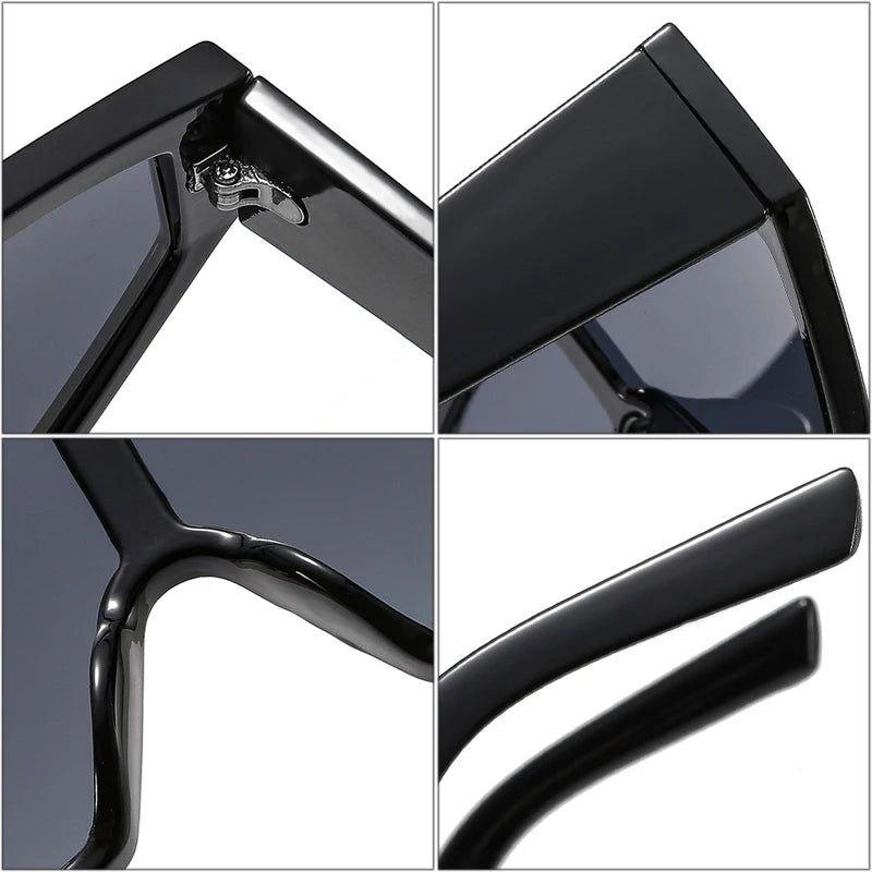 Vibrant Retro Cat Eye Sunglasses with UV400 Protection - Stylish One-Piece Shades - Lucid Fantasy 