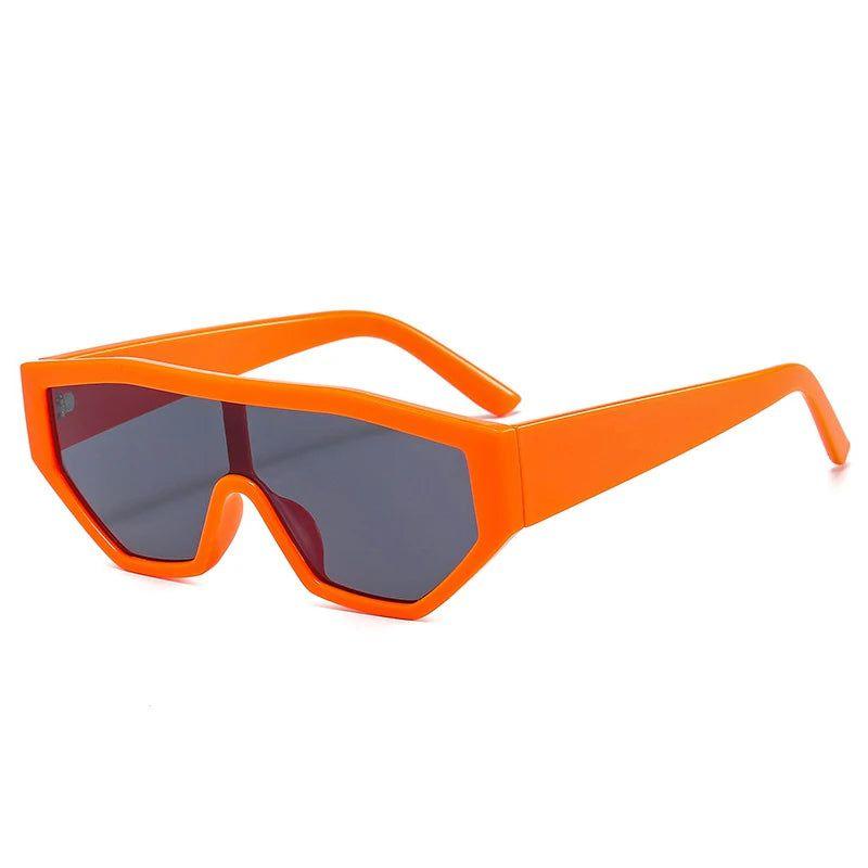 Vibrant Retro Cat Eye Sunglasses with UV400 Protection - Stylish One-Piece Shades - Lucid Fantasy 