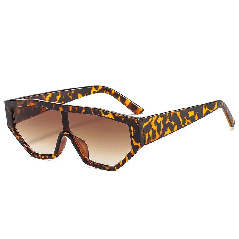 Vibrant Retro Cat Eye Sunglasses with UV400 Protection - Stylish One-Piece Shades - Lucid Fantasy 