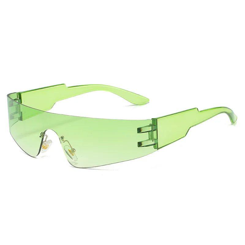 Vibrant Retro One Piece Sunglasses - Stylish UV400 Mirror Shades for Sports and Driving - Lucid Fantasy 