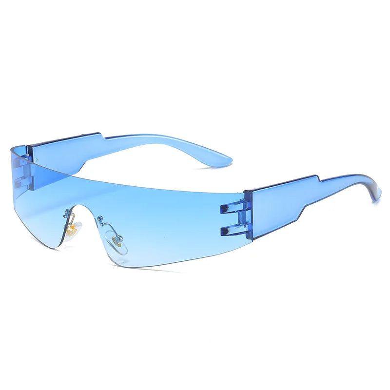 Vibrant Retro One Piece Sunglasses - Stylish UV400 Mirror Shades for Sports and Driving - Lucid Fantasy 