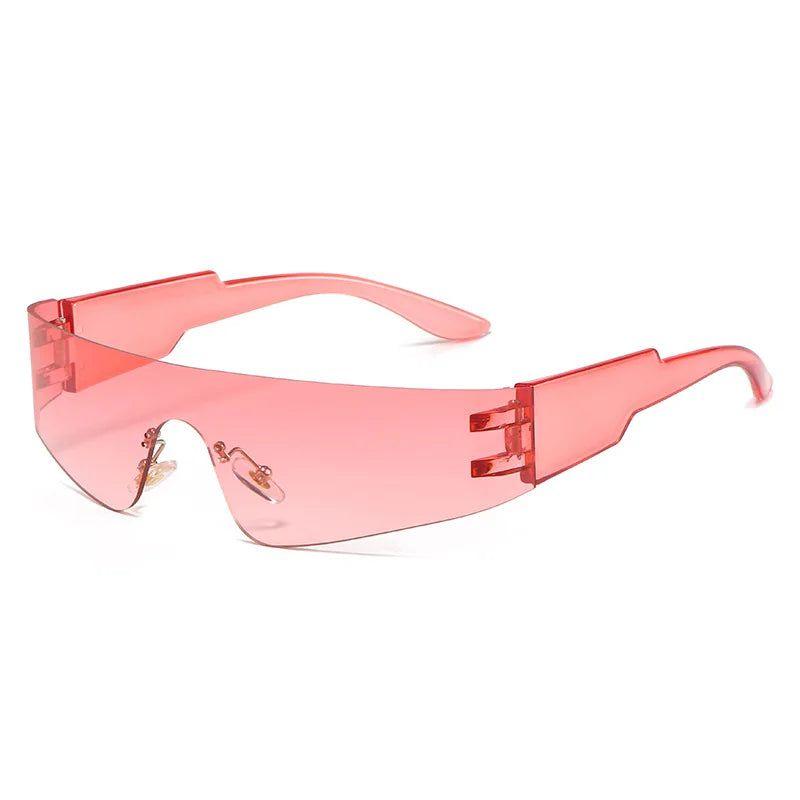 Vibrant Retro One Piece Sunglasses - Stylish UV400 Mirror Shades for Sports and Driving - Lucid Fantasy 