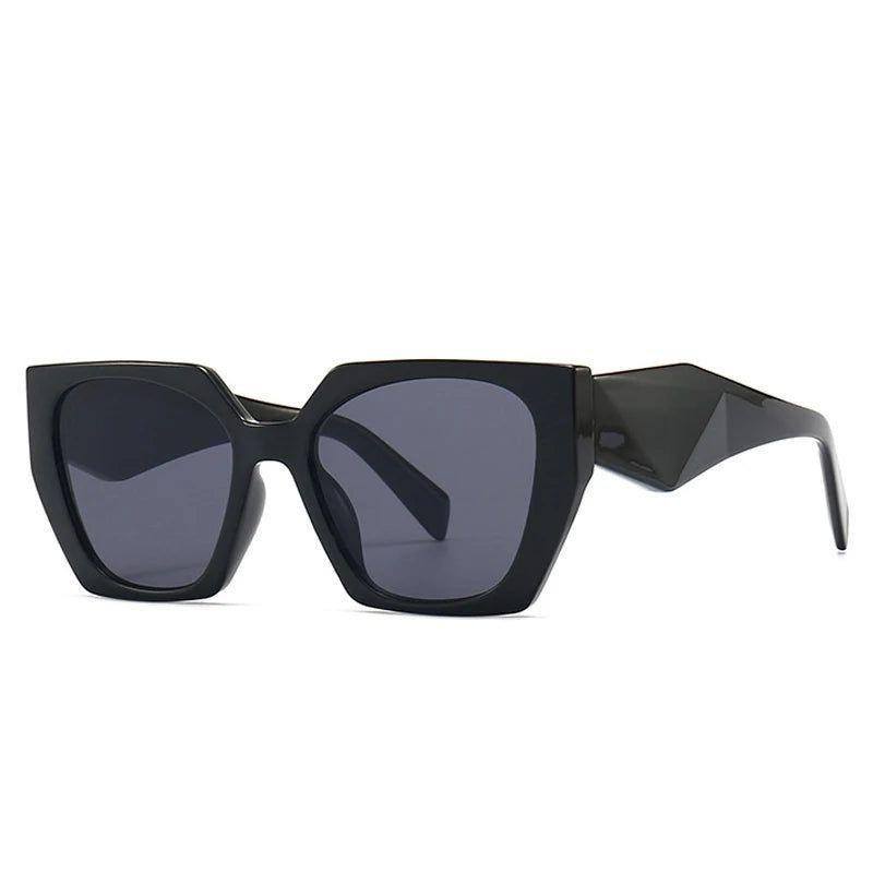 Vibrant Retro Polygon Cat Eye Sunglasses with UV400 Protection - Lucid Fantasy 