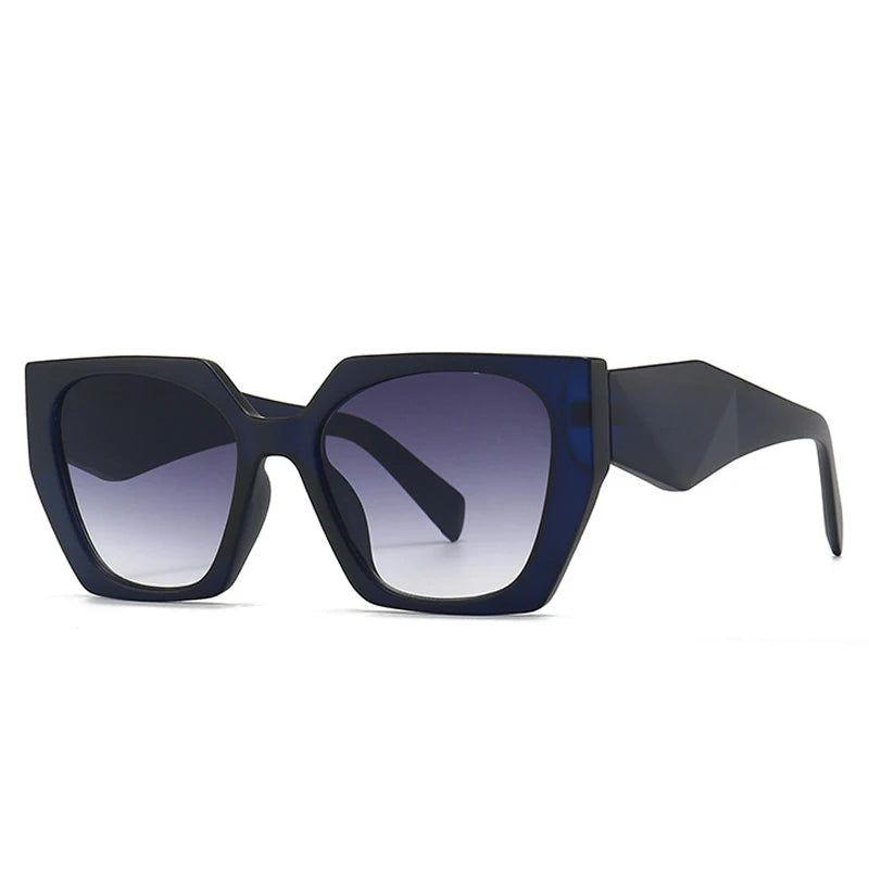 Vibrant Retro Polygon Cat Eye Sunglasses with UV400 Protection - Lucid Fantasy 