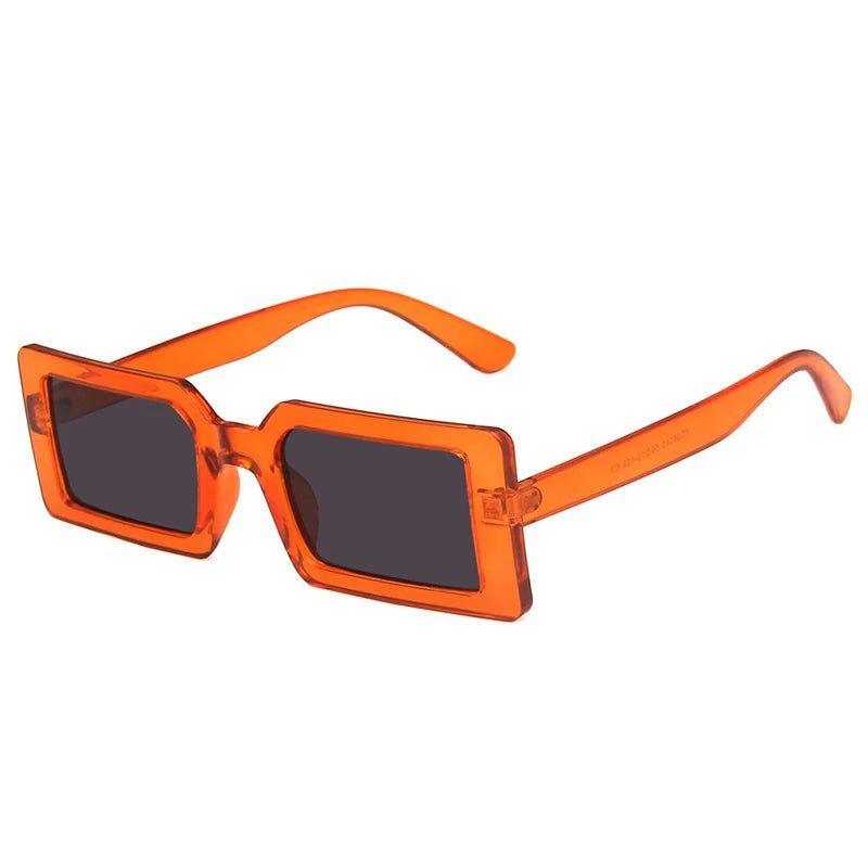 Vibrant Retro Rectangle Sunglasses with UV400 Protection - Lucid Fantasy 