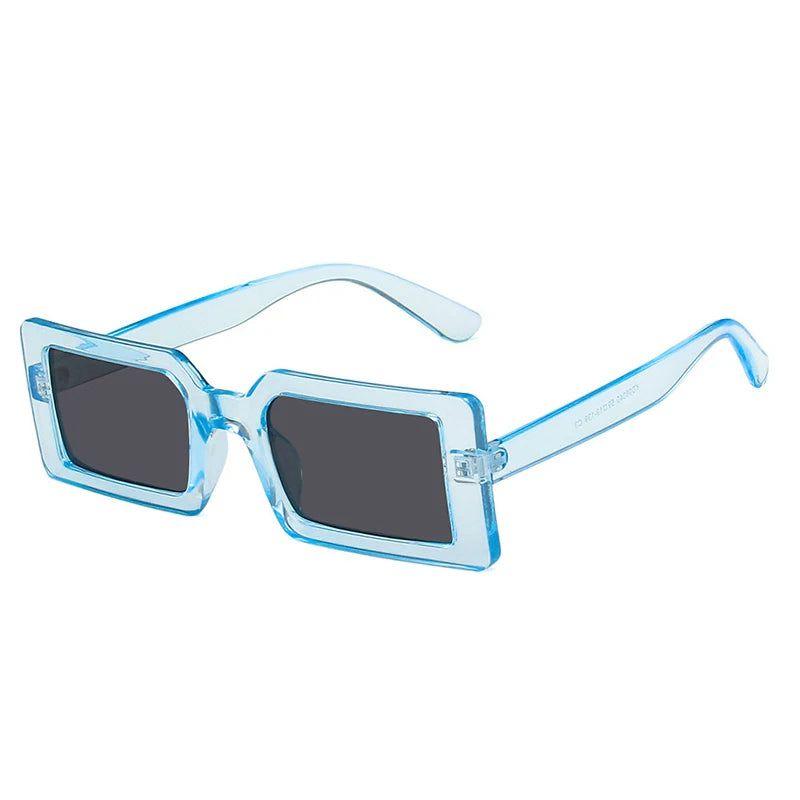 Vibrant Retro Rectangle Sunglasses with UV400 Protection - Lucid Fantasy 