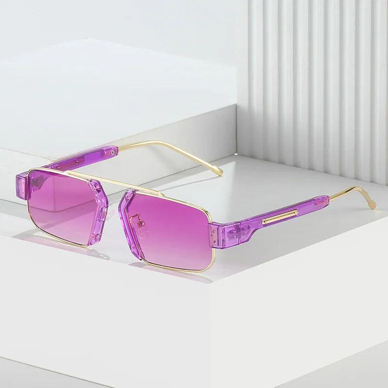 Vibrant Retro Square Sunglasses with UV400 Protection - Lucid Fantasy 