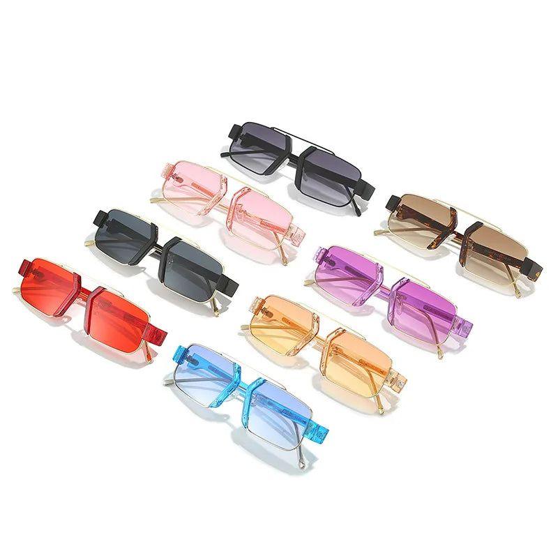 Vibrant Retro Square Sunglasses with UV400 Protection - Lucid Fantasy 