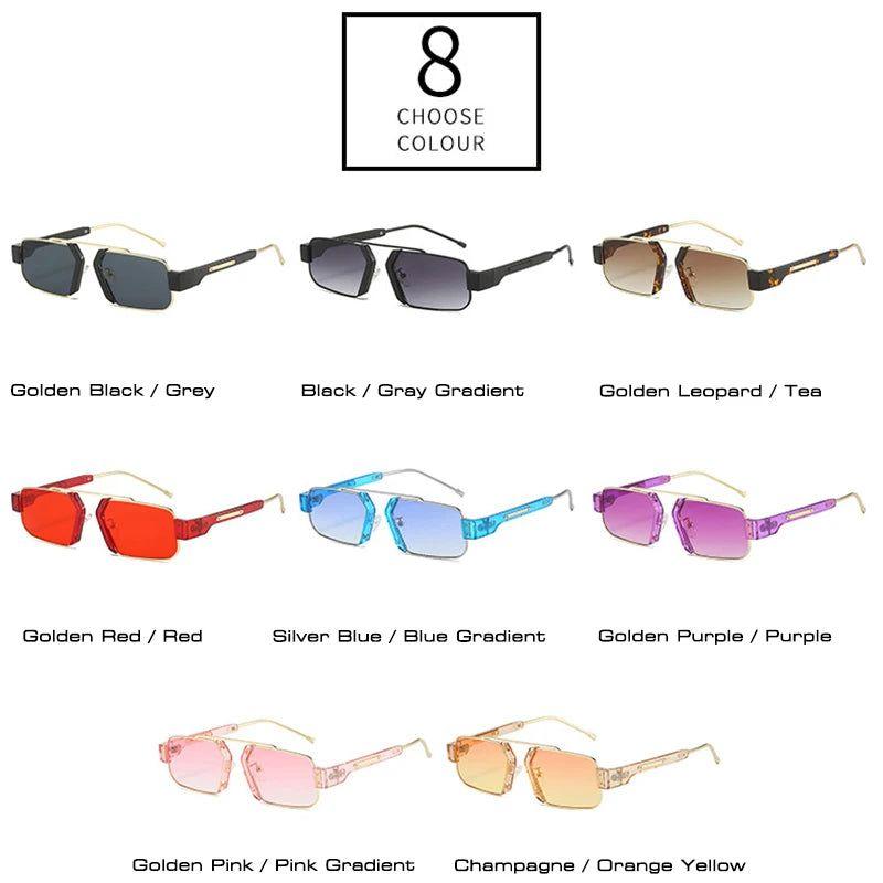 Vibrant Retro Square Sunglasses with UV400 Protection - Lucid Fantasy 