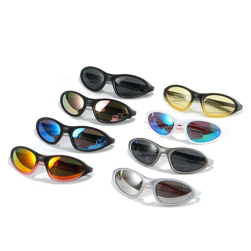 Vintage Cat Eye UV400 Sunglasses - Retro Y2K Punk Oval Driving Shades - Lucid Fantasy 