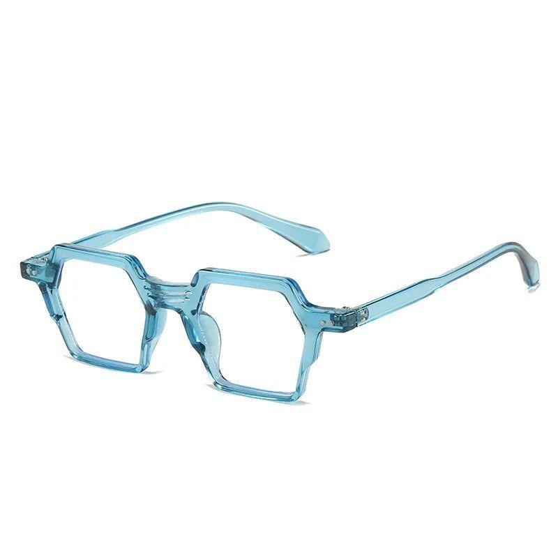 Vintage Hexagon Blue Light Blocking Glasses with Rivet Details - Lucid Fantasy 