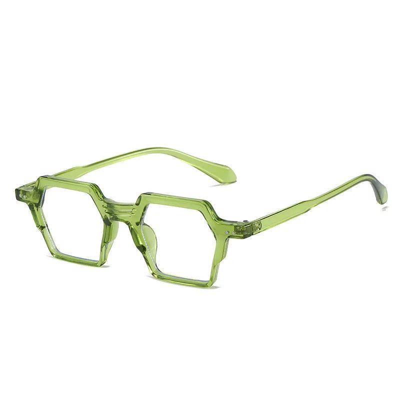 Vintage Hexagon Blue Light Blocking Glasses with Rivet Details - Lucid Fantasy 