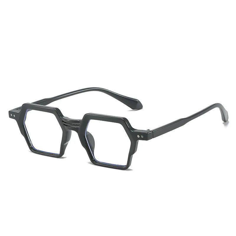 Vintage Hexagon Blue Light Blocking Glasses with Rivet Details - Lucid Fantasy 