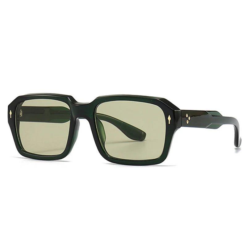 Vintage-Inspired Riveted Square Lens Sunglasses - Trendy UV Protection Shades - Lucid Fantasy 