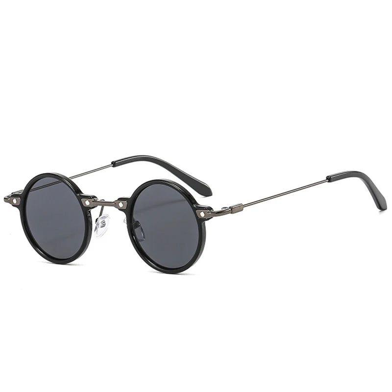 Vintage-Inspired Steampunk Round Sunglasses with UV400 Protection - Trendy Punk Shades - Lucid Fantasy 