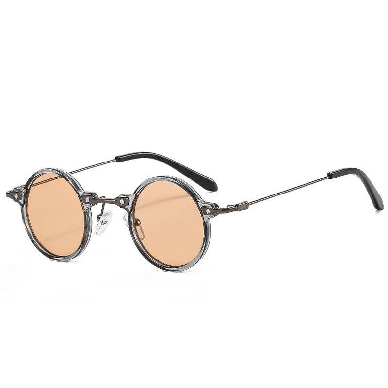 Vintage-Inspired Steampunk Round Sunglasses with UV400 Protection - Trendy Punk Shades - Lucid Fantasy 