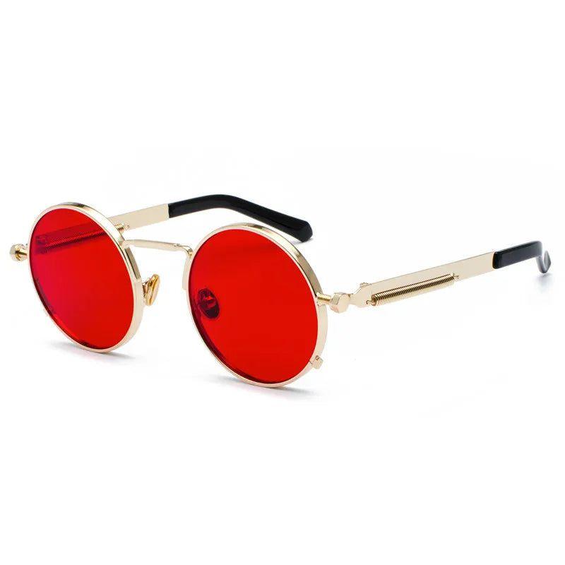 Vintage-Inspired Steampunk Sunglasses with UV400 Protection and Unique Spring Design - Lucid Fantasy 