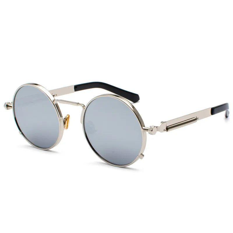 Vintage-Inspired Steampunk Sunglasses with UV400 Protection and Unique Spring Design - Lucid Fantasy 