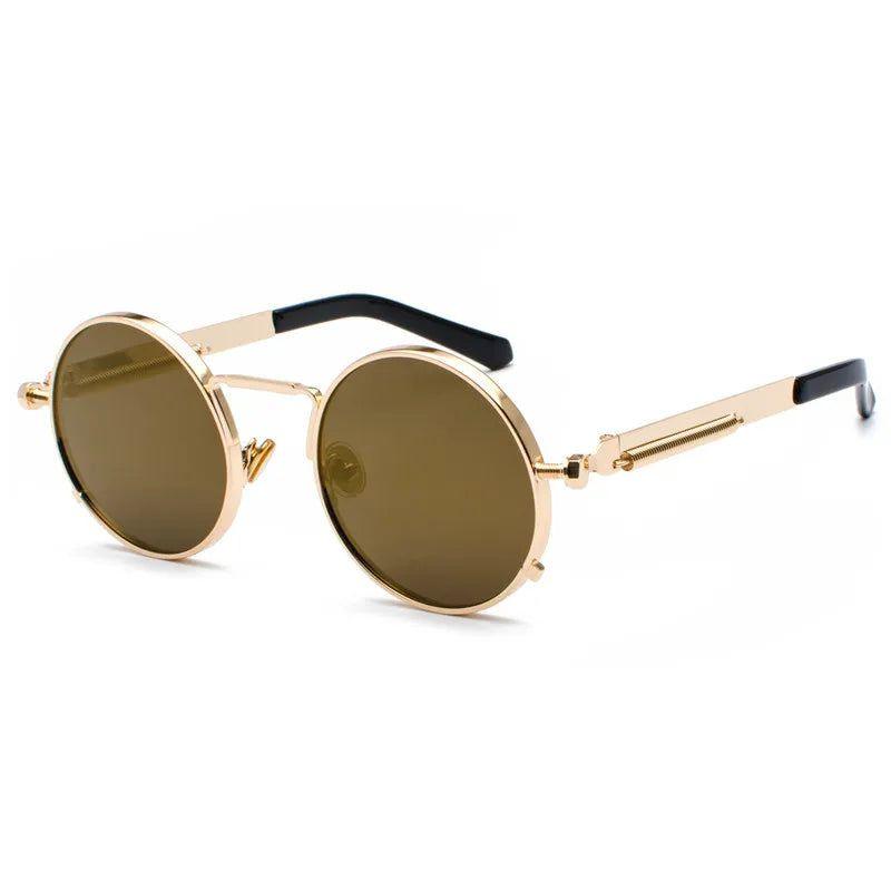 Vintage-Inspired Steampunk Sunglasses with UV400 Protection and Unique Spring Design - Lucid Fantasy 