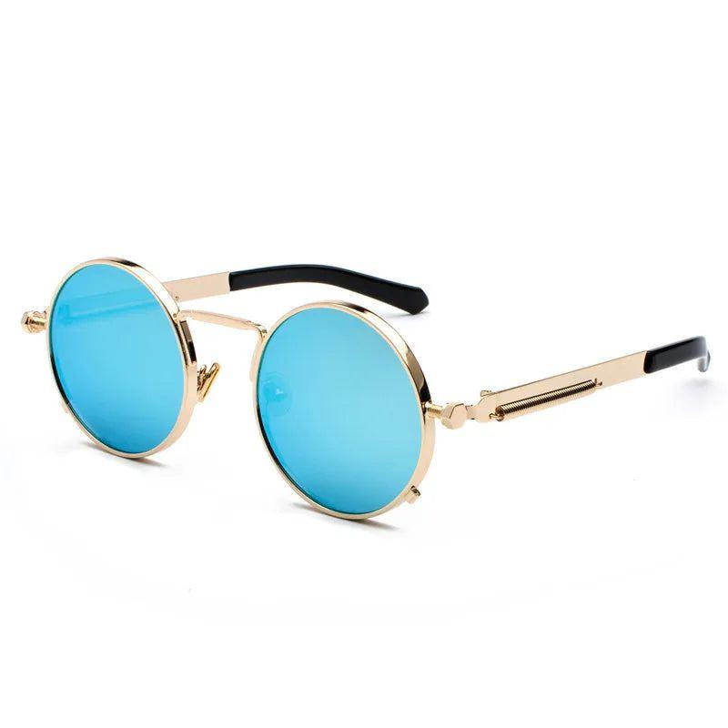 Vintage-Inspired Steampunk Sunglasses with UV400 Protection and Unique Spring Design - Lucid Fantasy 