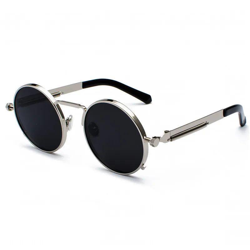 Vintage-Inspired Steampunk Sunglasses with UV400 Protection and Unique Spring Design - Lucid Fantasy 