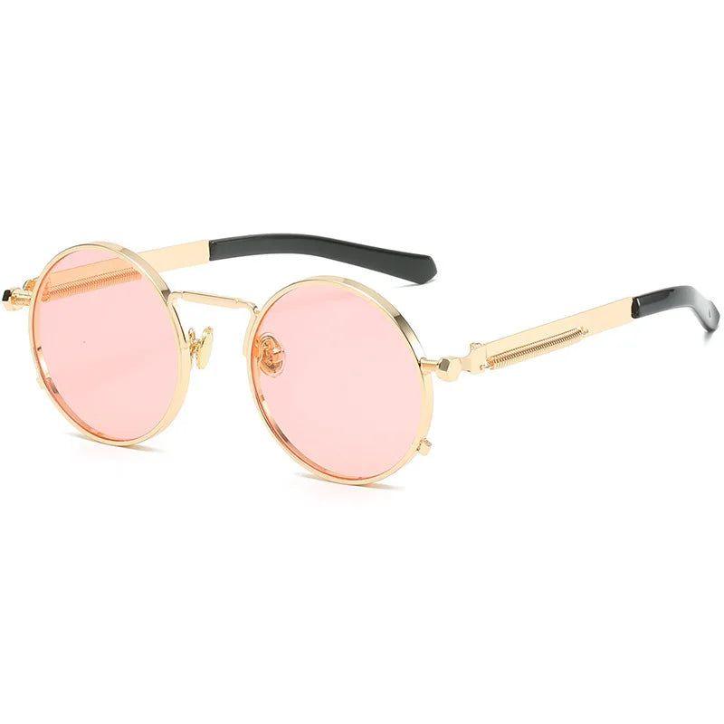 Vintage-Inspired Steampunk Sunglasses with UV400 Protection and Unique Spring Design - Lucid Fantasy 