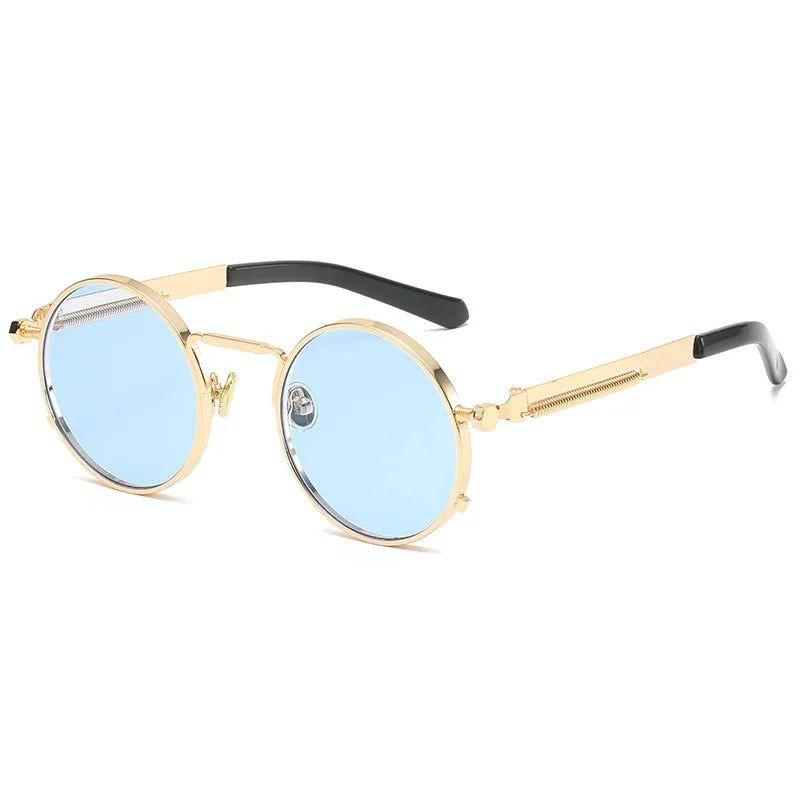 Vintage-Inspired Steampunk Sunglasses with UV400 Protection and Unique Spring Design - Lucid Fantasy 