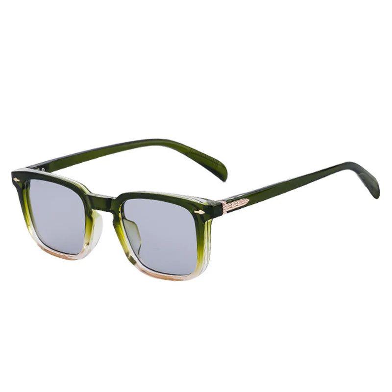 Vintage Riveted Square UV400 Driving Sunglasses - Stylish Retro Fashion Shades - Lucid Fantasy 