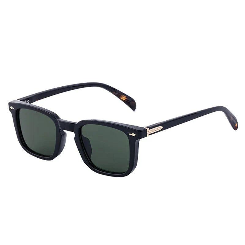 Vintage Riveted Square UV400 Driving Sunglasses - Stylish Retro Fashion Shades - Lucid Fantasy 