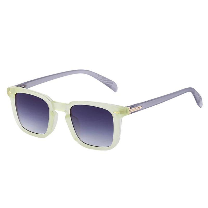 Vintage Riveted Square UV400 Driving Sunglasses - Stylish Retro Fashion Shades - Lucid Fantasy 