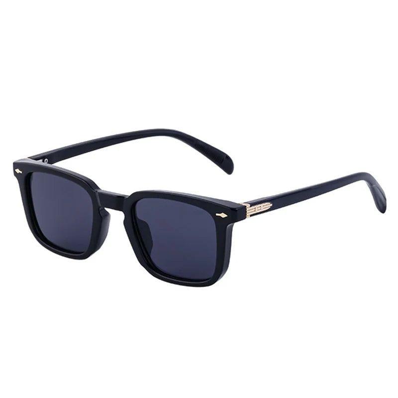 Vintage Riveted Square UV400 Driving Sunglasses - Stylish Retro Fashion Shades - Lucid Fantasy 