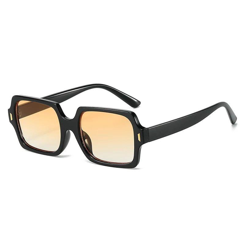 Vintage Riveted Square UV400 Sunglasses - Trendy Fashion Shades - Lucid Fantasy 