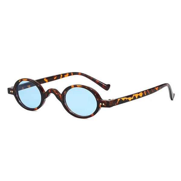 Vintage Small Oval Sunglasses Rivets Style Optical Fashion Frame Glasses-Lucid Fantasy