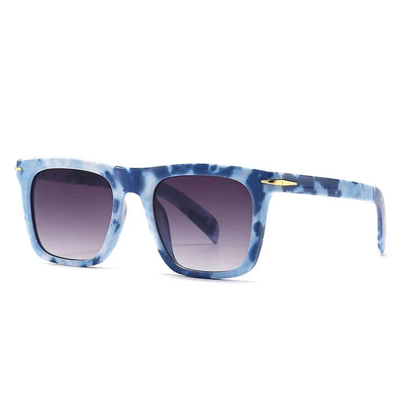 Vintage Square Designer Sunglasses with Rivet Accents and UV400 Protection - Lucid Fantasy 