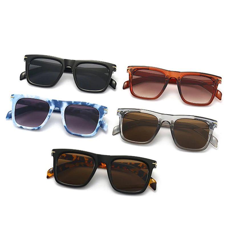 Vintage Square Designer Sunglasses with Rivet Accents and UV400 Protection - Lucid Fantasy 