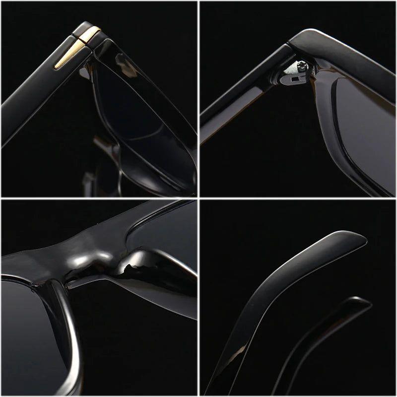 Vintage Square Designer Sunglasses with Rivet Accents and UV400 Protection - Lucid Fantasy 